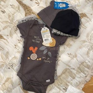 Gerber onesie and hat set